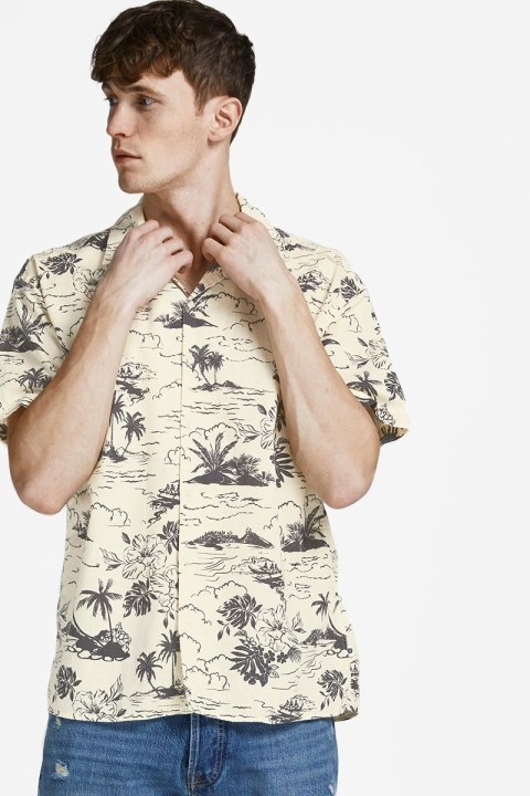 Jack & Jones JPRBLUWAIKIKI RESORT Hemd S/S RELAX Alabaster Gleam