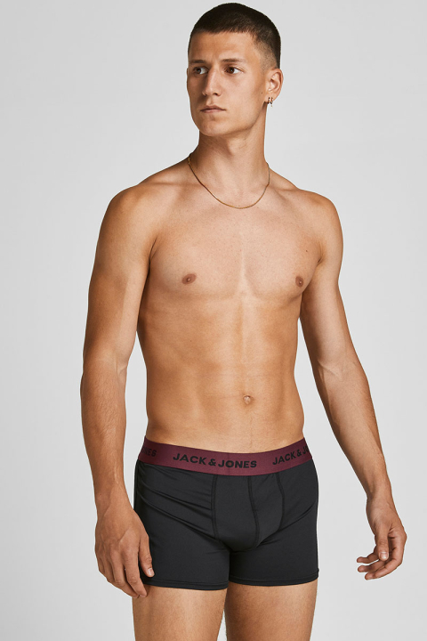 Jack & Jones Flower Microfiber 3 Pack Trunks Black