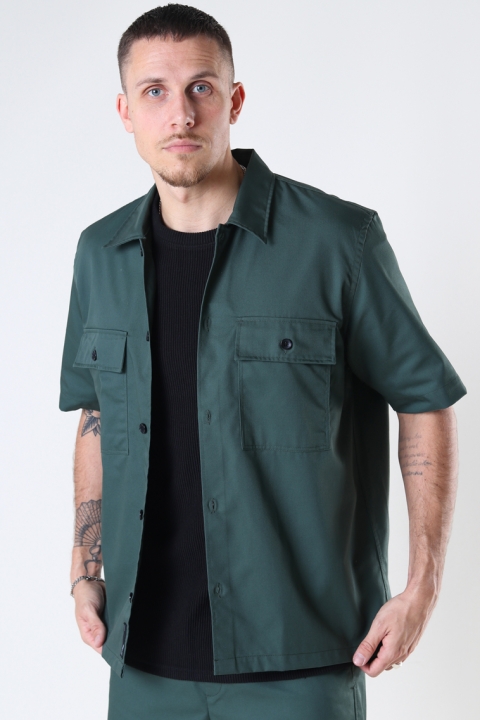 ONLY & SONS ONSNOAR COMPACT SS TC TWILL OVERSHIRT Jungle Green