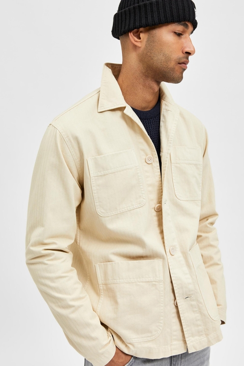 Selected Loose Tony Overshirt Oatmeal