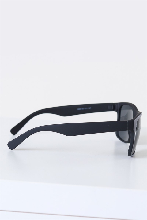 Fashion 1390 Black Rubber Sonnenbrille Grey Lens