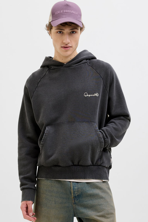 Jack & Jones Acapulco Typo Loose Fit Hoodie Black