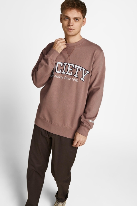 Jack & Jones JORMASHUP SWEAT CREW NECK Fungi