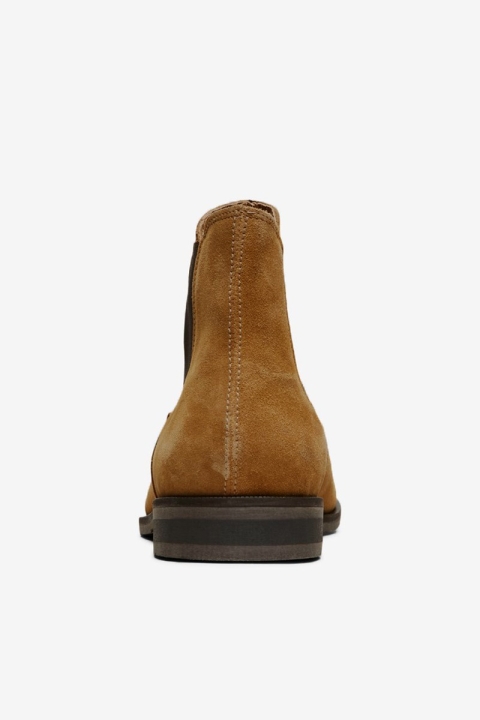 Selected Louis Suede Chelsea Boots Cognac