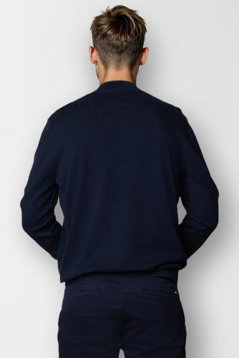Clean Cut Copenhagen Claude half zip knit Navy Melange