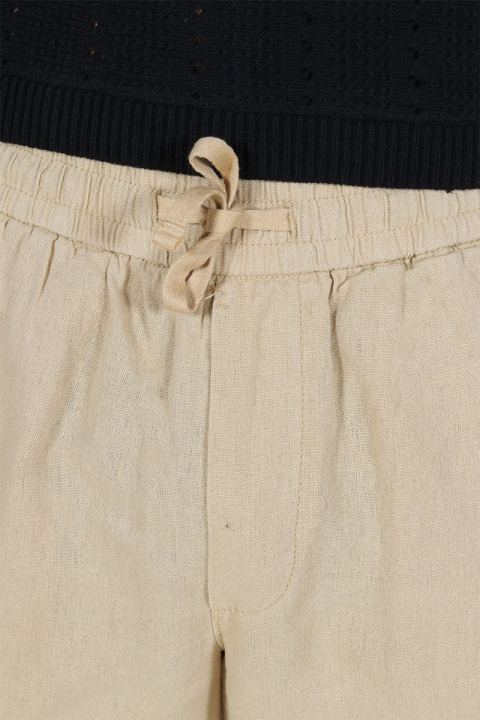 Solid Allan Elsticated Wide Fit Linen Pants Curds & Whey