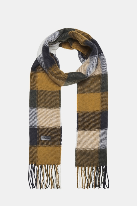 ONLY & SONS ONSCARLO CHECK SCARF Pumpkin Spice CHECK