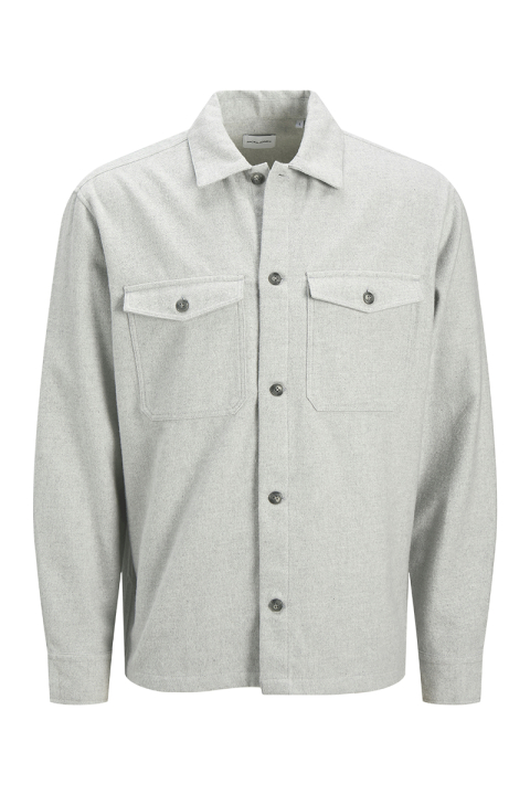Jack & Jones Perfect Melange Overshirt Light Grey Melange