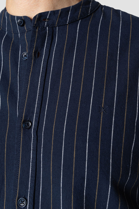 Clean Cut Copenhagen Ran Mao Hemd L/S Navy Stripe