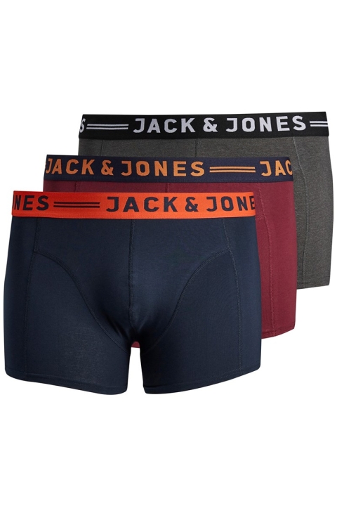 Jack & Jones Clichfield Boxershorts 3-Pack BUhrgundy Plus Size