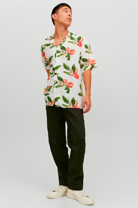 Jack & Jones Luke Flores Resort Hemd SS Cloud Dancer