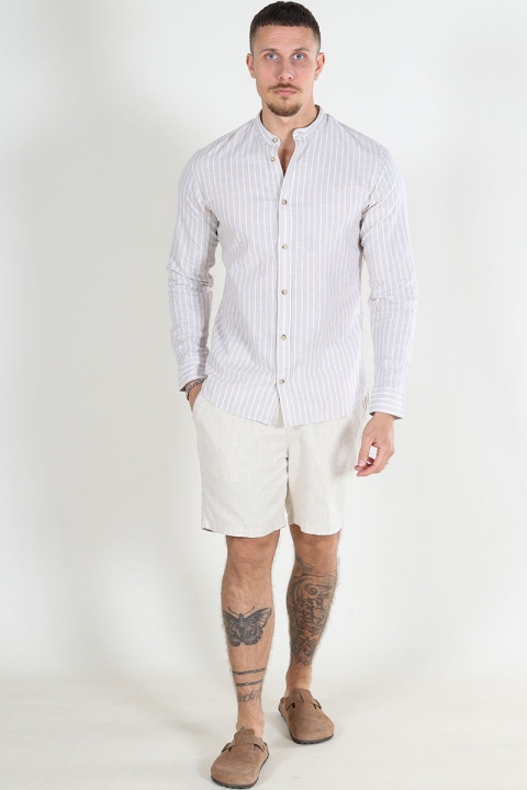 Jack & Jones SUMMER LINEN BAND Hemd L/S Crockery Stripe