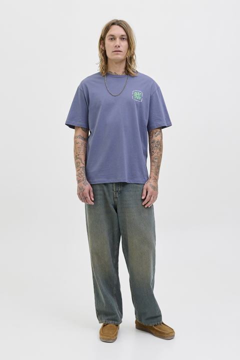 Jack & Jones Flower Market Relaxed Fit Tee Nightshadow Blue