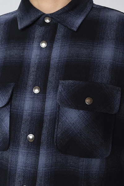 Fat Moose Adrian Cotton Check Hemd Navy / Dark Navy