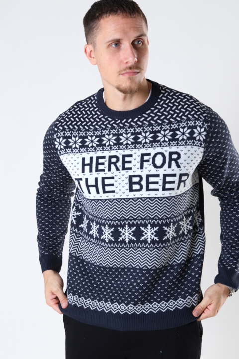 ONLY & SONS ONSX-MAS GRUMPY BEER KNIT Dark Navy