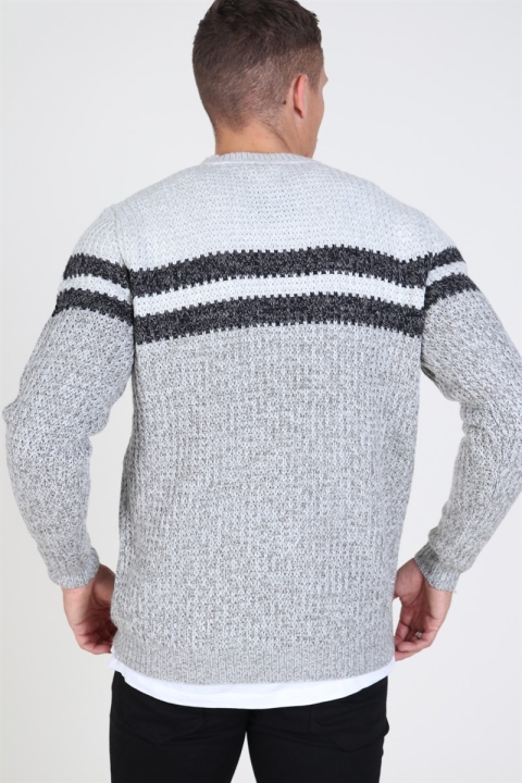 Only & Sons Lazlo Blocked Crew Neck Stricken Cloud Dancer