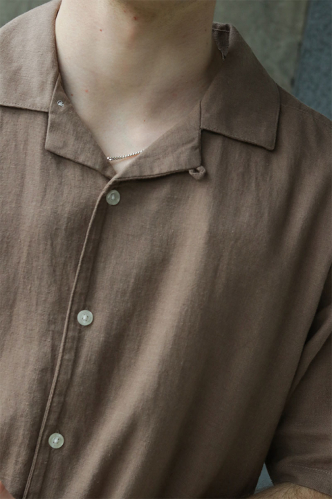 ONLY & SONS Caiden SS Resort Linen Hemd Fossil
