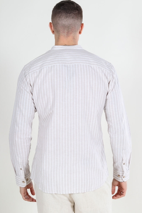 Jack & Jones SUMMER LINEN BAND Hemd L/S Crockery Stripe