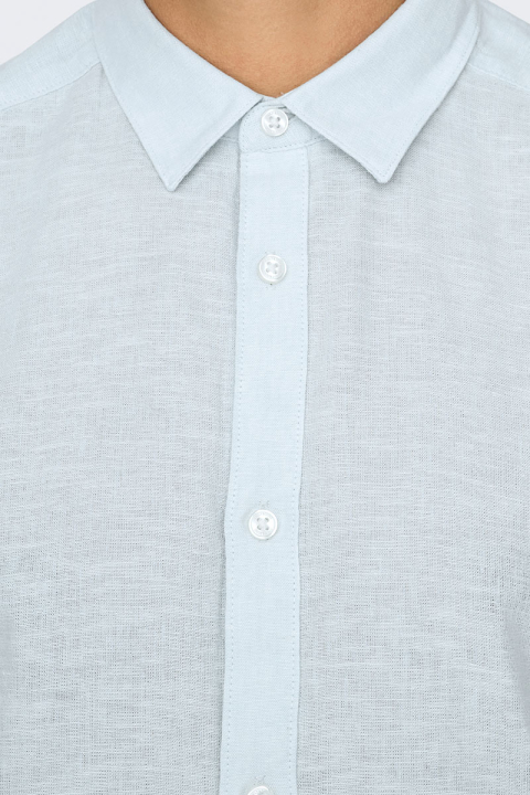 ONLY & SONS Caiden SS Linen Hemd Cashmere Blue