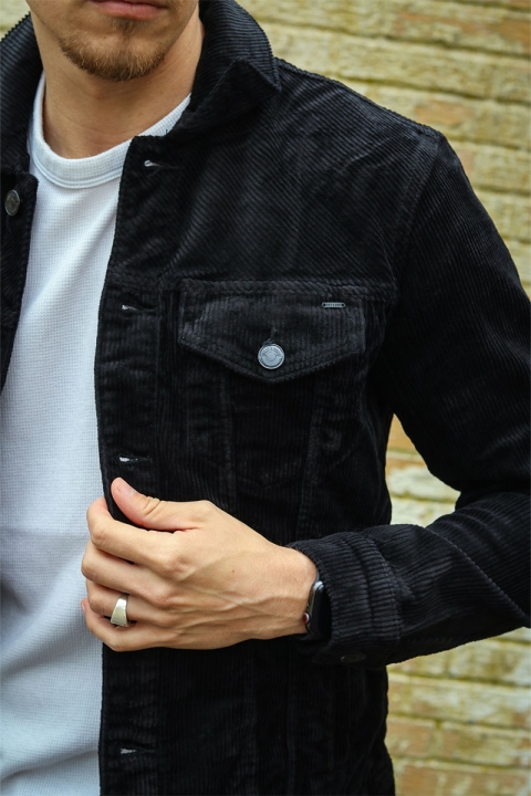 ONLY & SONS COIN LIFE CORDUROY TRUCKER Black