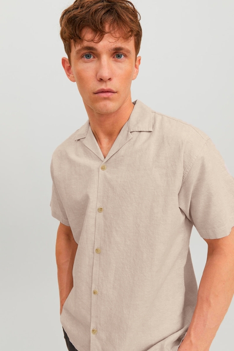 Jack & Jones Summer Linen Resort Hemd SS Crockery