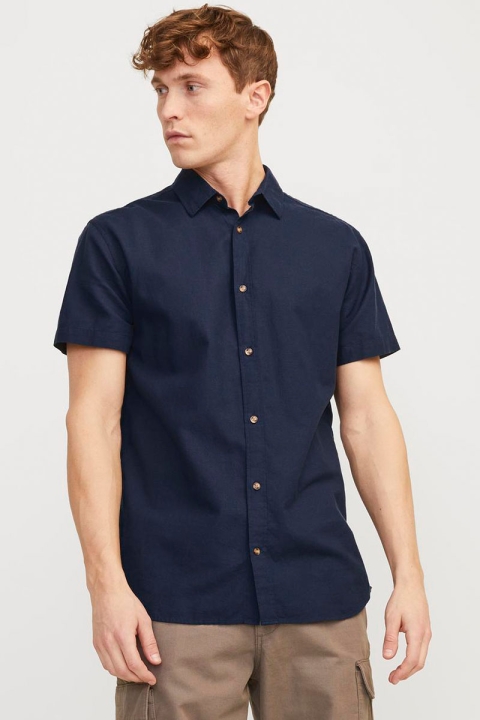 Jack & Jones Summer Linen Hemd SS Navy Blazer