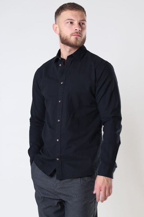 Jack & Jones Summer Linen Hemd LS Black