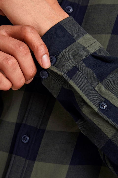 Jack & Jones GINGHAM TWILL Hemd L/S  Dusty Olive