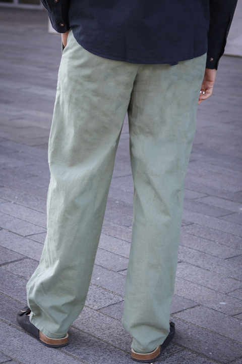 ONLY & SONS Sinus Loose Cotton Linen Pants Sea Spray