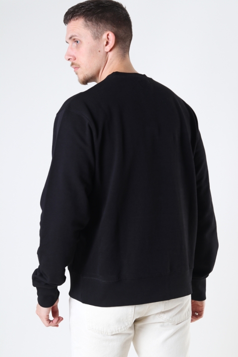 Denim project Horizon Logo Organic Crewneck 001 Black