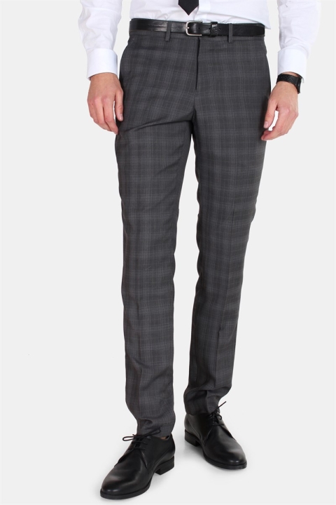 Lindbergh Checked Men's Anzug Check Grey