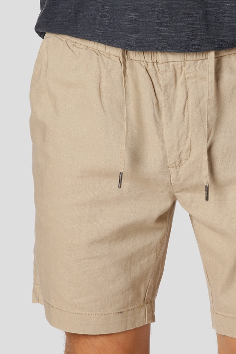 Clean Cut Copenhagen Barcelona Cotton Linen Shorts Khaki