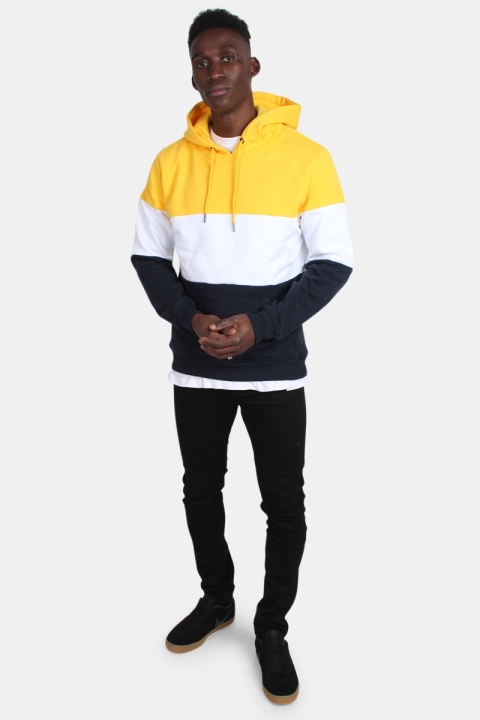 Uhrban Classics TB1870 3-Tone Hoodie Chrome Yellow/White/Navy