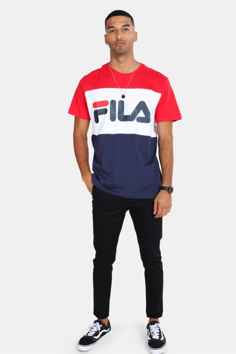 Fila Men Day T-Hemd Black Iris/Bright White/True Red