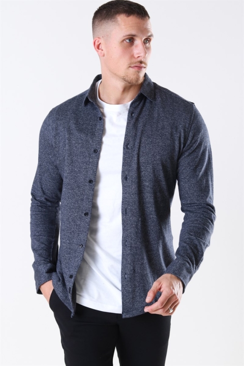 Only & Sons Gabriel LS Strikket Hemd Dark Navy