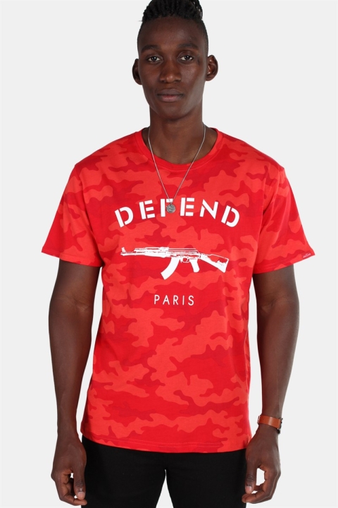 Defend Paris NB T-Hemd Camo Red