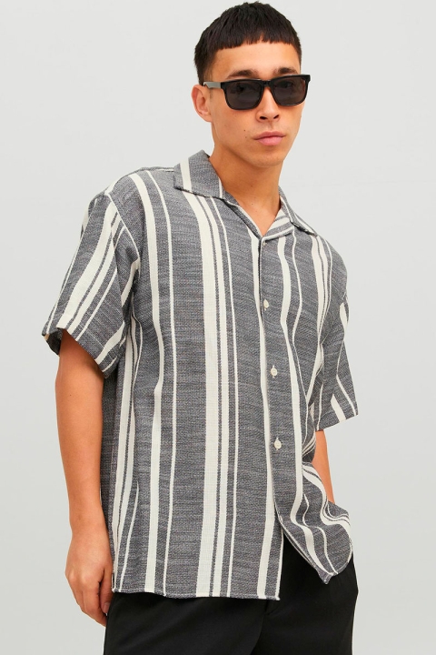 Jack & Jones JORCABANA STRIPE Hemd SS LN Black