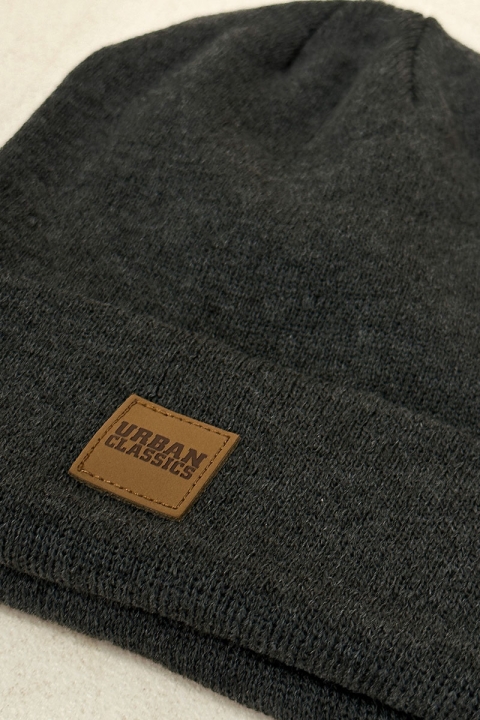 Urban Classics Leatherpatch Long Hut Charcoal