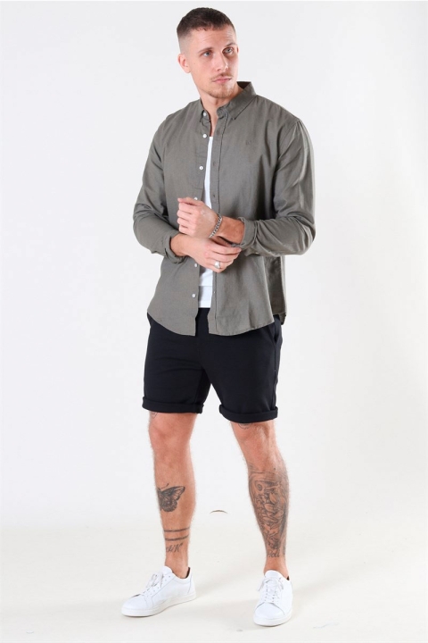 Clean Cut Copenhagen Cotton Linen Hemd Dusty Green