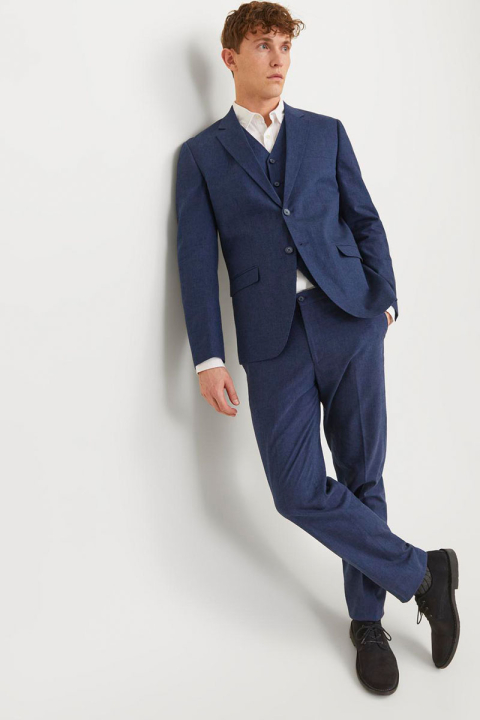 Jack & Jones Riviera Linen Trouser Dark Navy