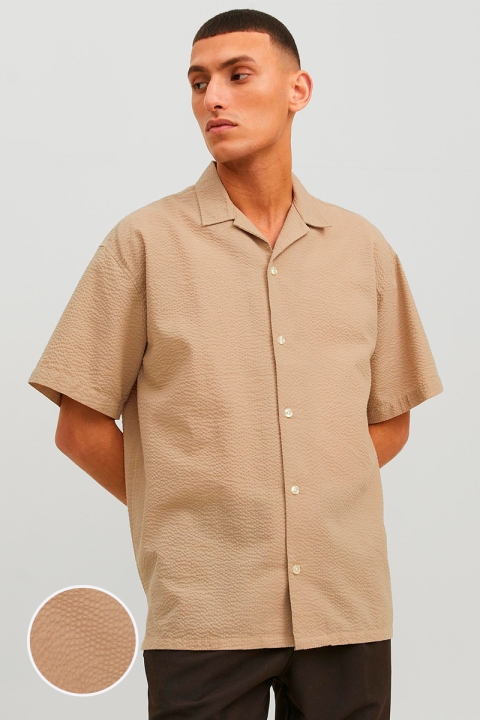 Jack & Jones JORPALMA SEERSUCKER Hemd SS SN Crockery