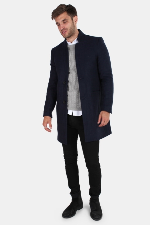 Only & Sons Maximilian Trench Coat Night Sky