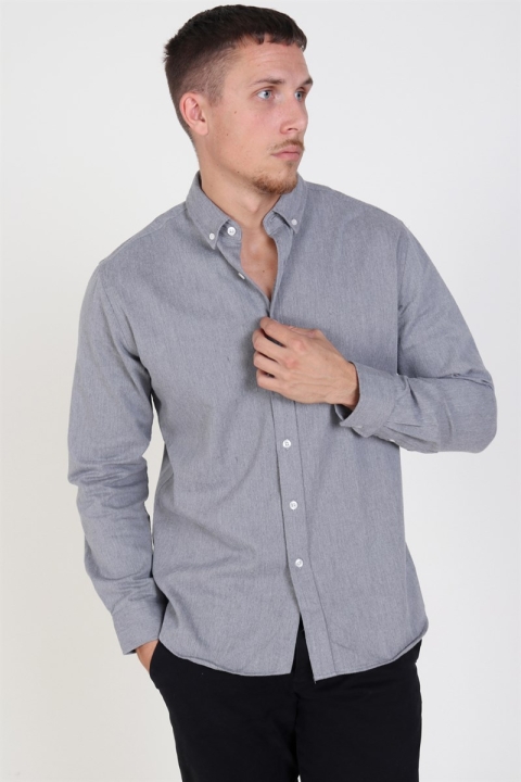 Clean Cut Sälen Flannel Hemd Rock Grey