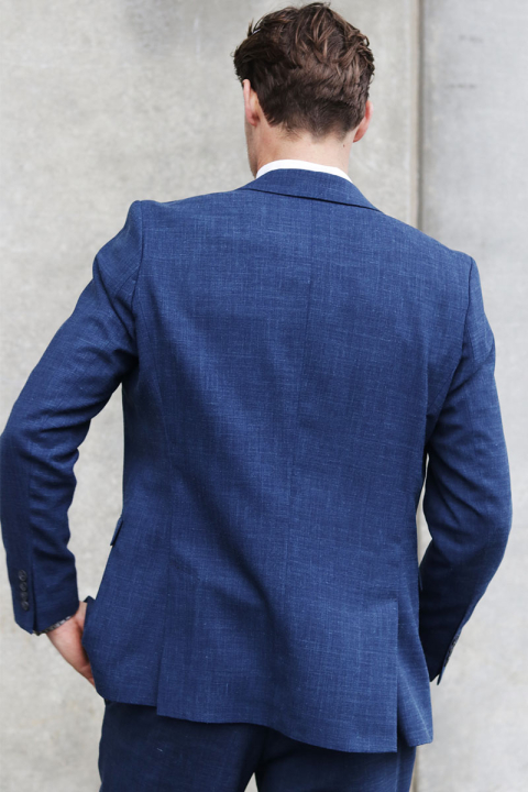 Selected SLIM OASIS LINEN BLAZER Dark Navy