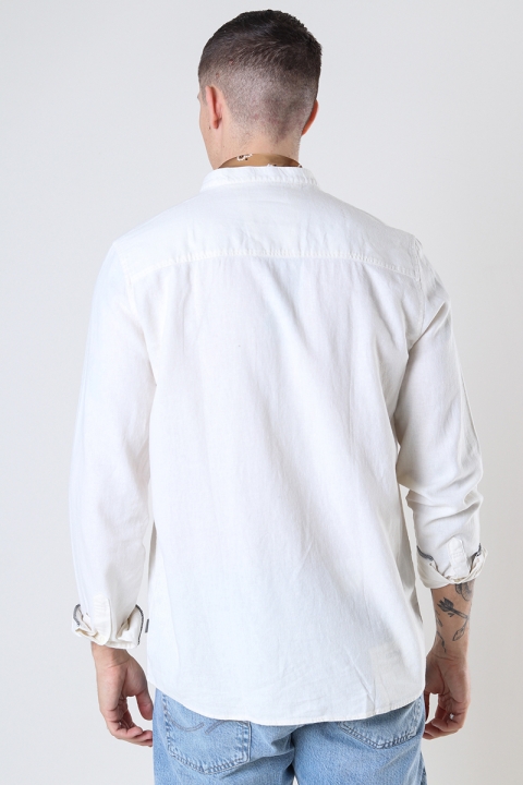 Allan China Linen Hemd Off White