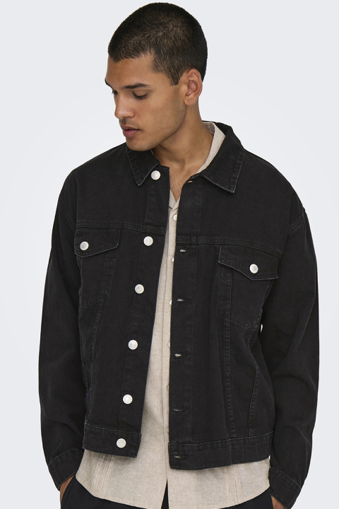 ONLY & SONS Just Denim Jacket Washed Black