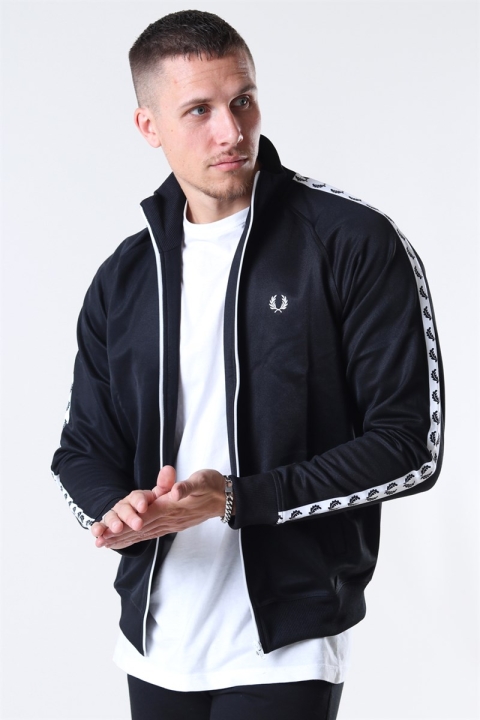 Fred Perry Taped Track Jacke Black