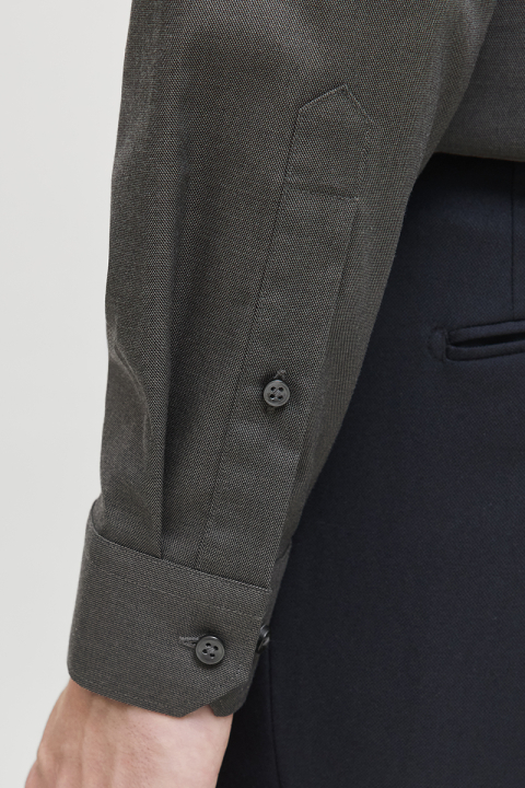 Jack & Jones Parker Wrinkle Resistant Hemd LS Dark Grey Melange
