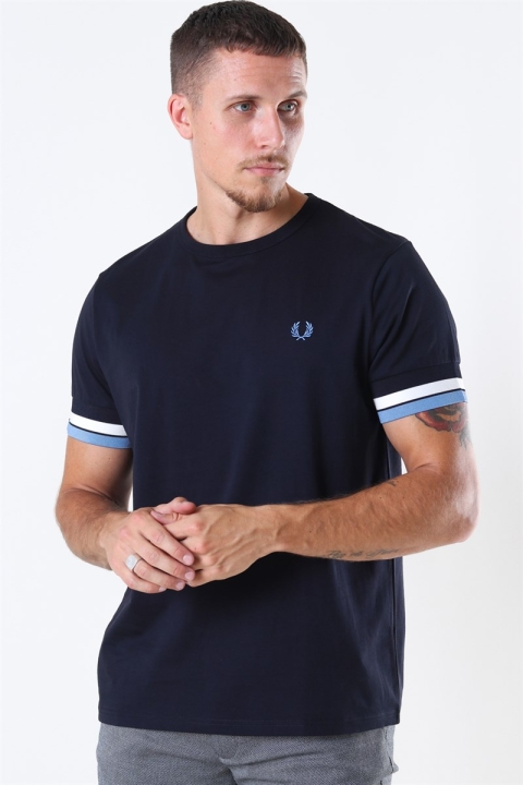 Fred Perry Bold Tipped T-Hemd Navy
