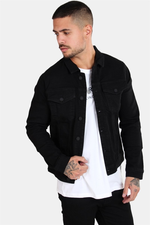 Only & Sons Chris Camp Slim Denim Jacke Black